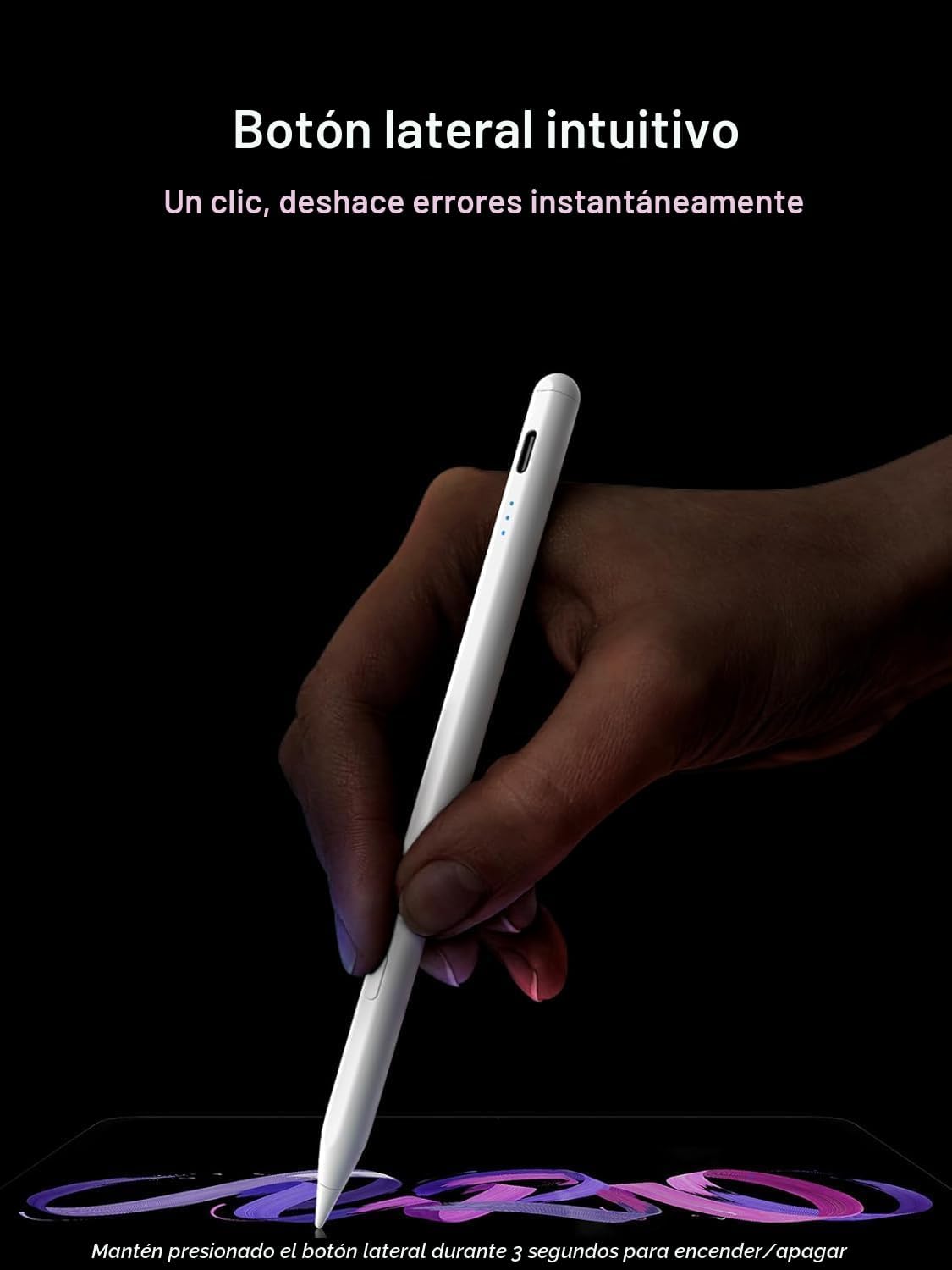 Keepro - Lápiz capacitivo para iPad 2018-2026, deshacer con un solo...
