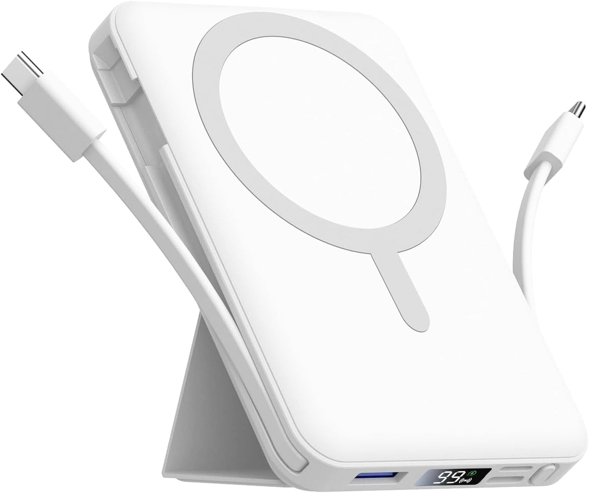 Azmuth para cargador portátil MagSafe, banco de energía magnético d...