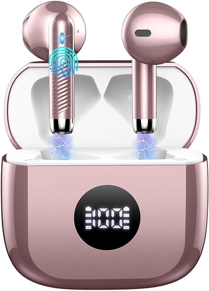 Auriculares inalámbricos, auriculares Bluetooth 5.4 con pantalla LE...