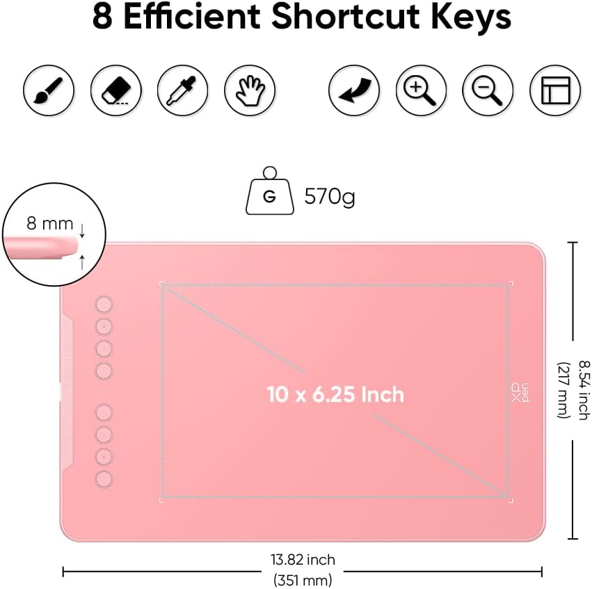 XPPen Deco 01 V3 - Tableta de dibujo de 10 x 6 pulgadas, lápiz ópti...