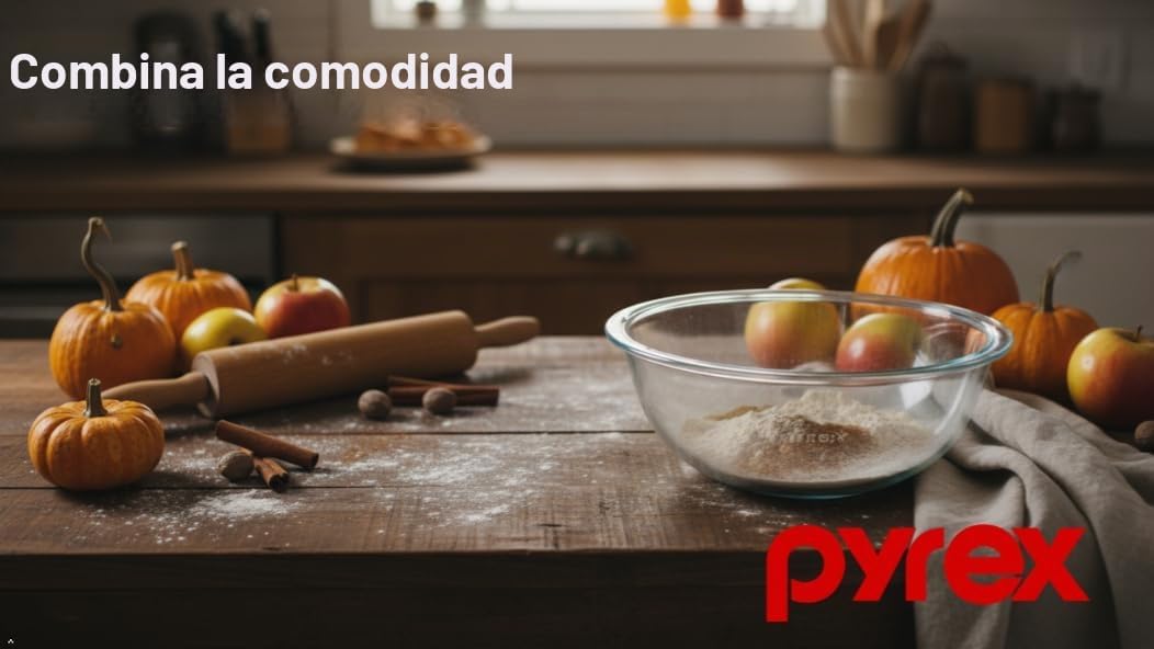 Pyrex 323 Cuenco de vidrio transparente de 1.5 cuartos de galón, fa...