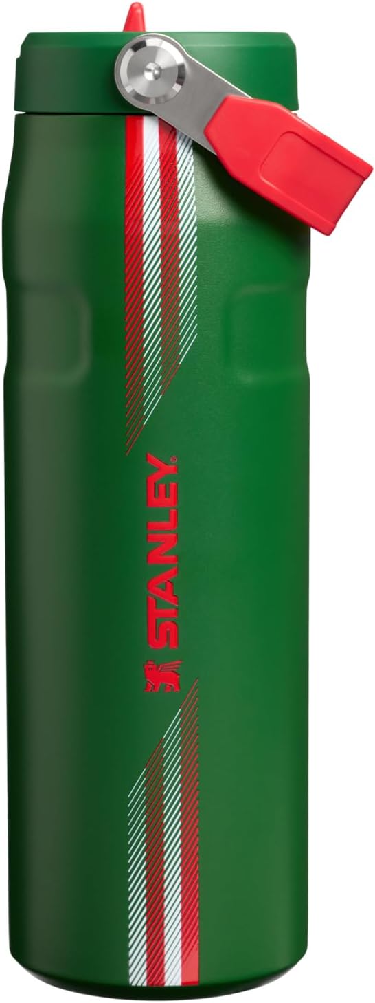 STANLEY IceFlow - Botella con popote 2.0, 24 onzas, color verde osc...