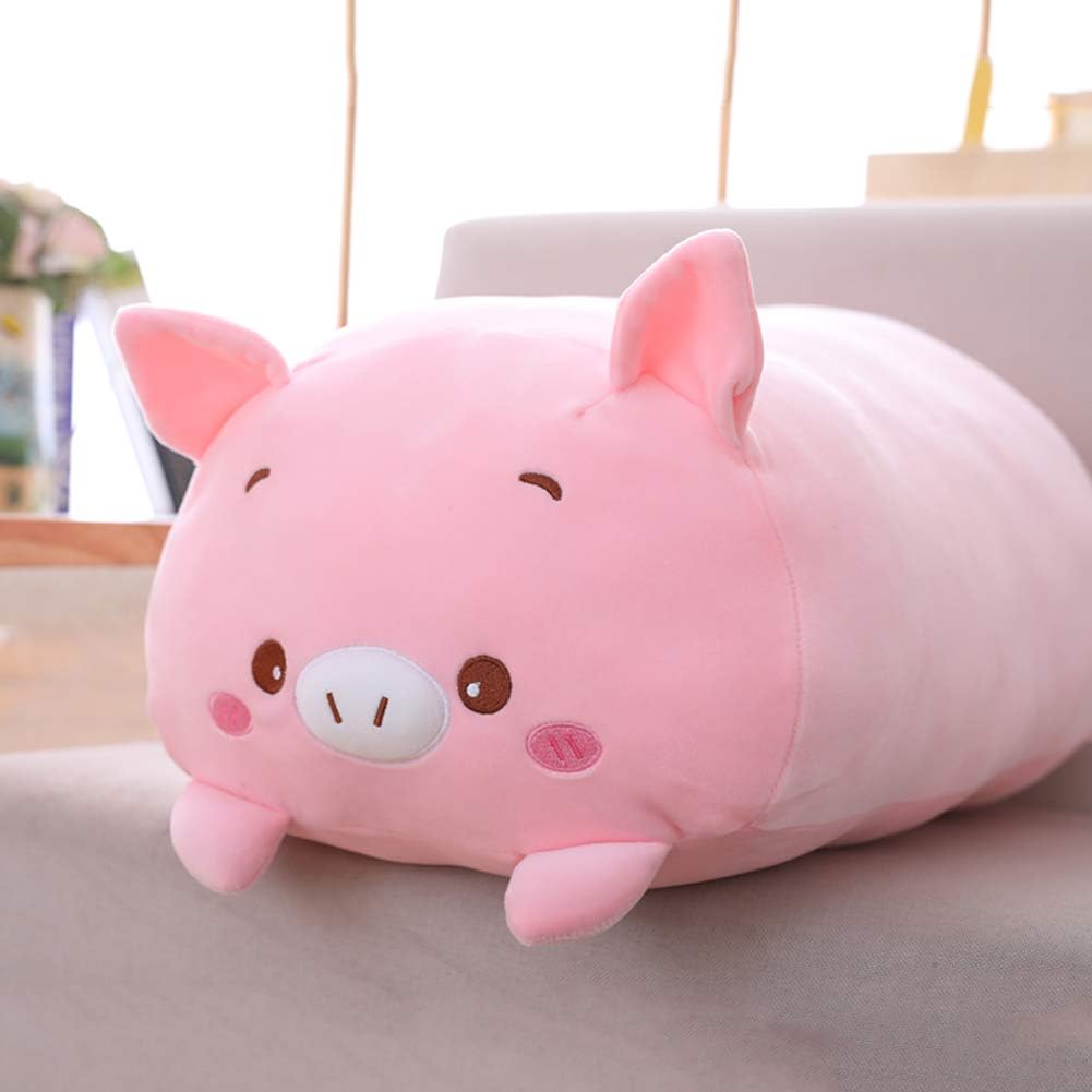Jensquaify - Almohada de peluche de cerdo suave, juguete de animal...