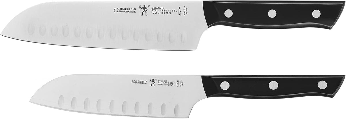 HENCKELS Dynamic Razor-Sharp - Juego de 2 cuchillos Santoku de 5.5...