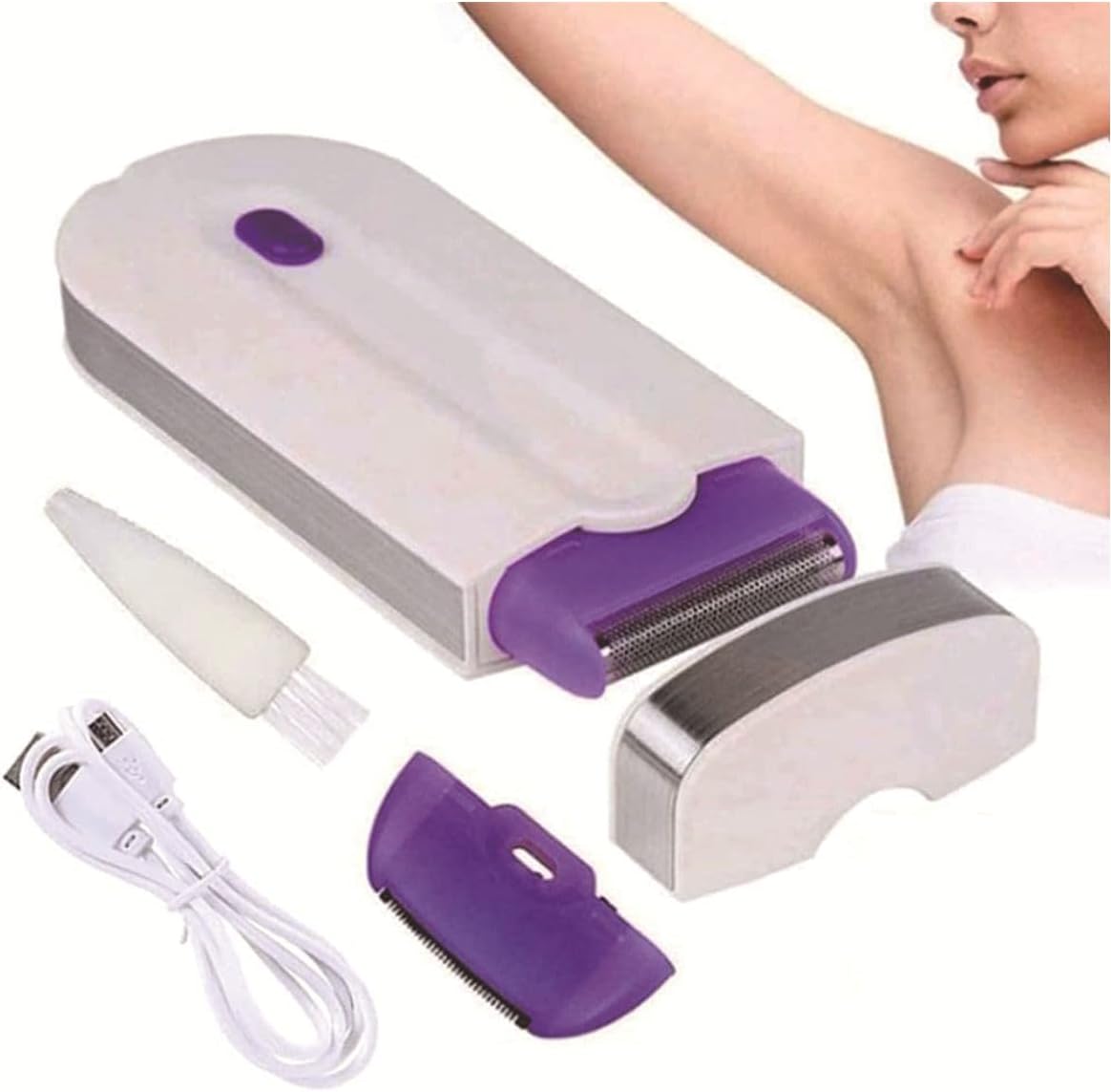 Generic Eliminador de depilación recargable con láser para mujer, d...