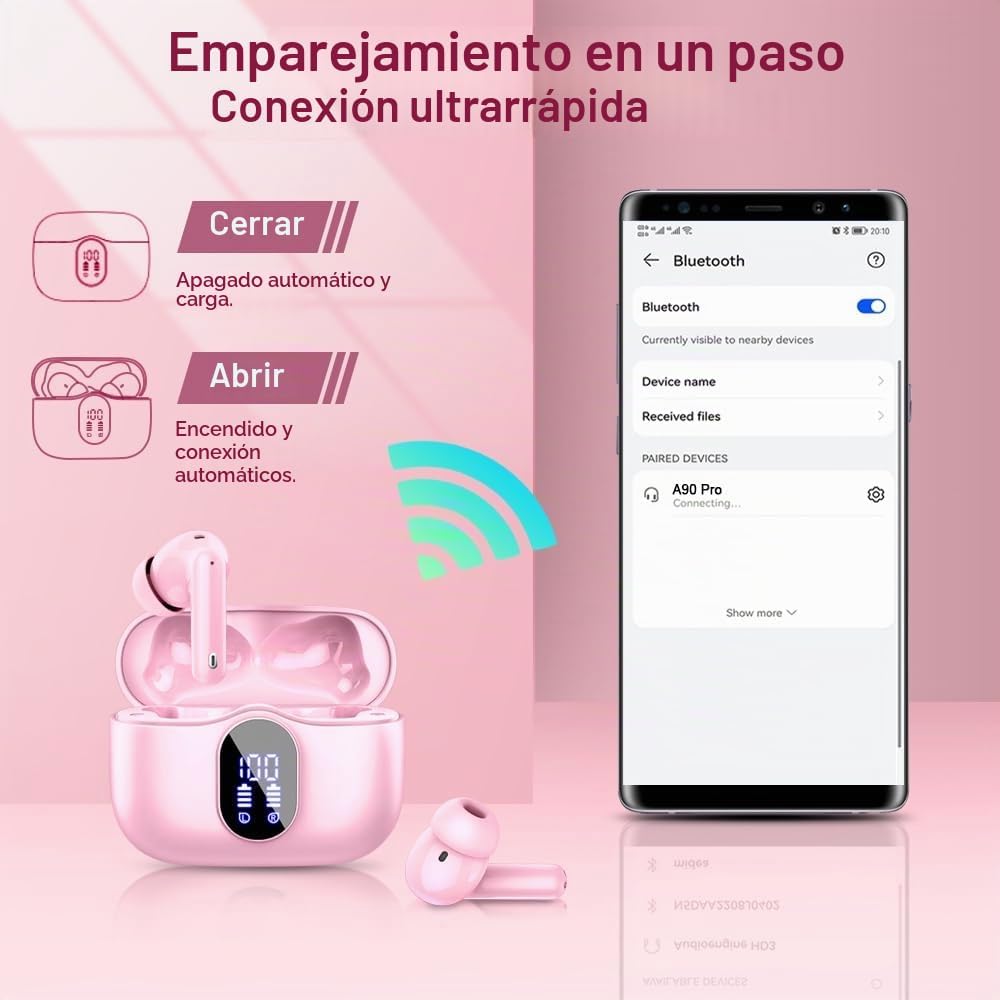 Auriculares inalámbricos verdaderos Auriculares Bluetooth Auricular...