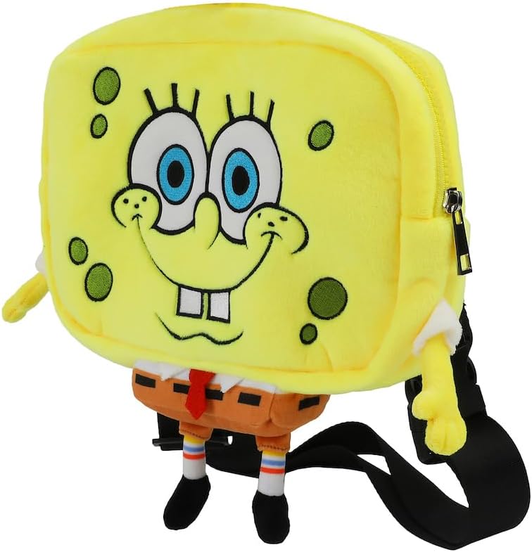 Spongebob Squarepants 9.5" Festie Bestie - Bolso cruzado de felpa