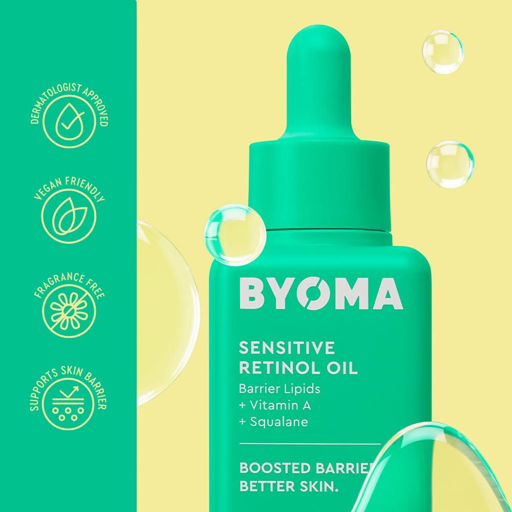 BYOMA - Aceite de retinol sensible, aceite facial para principiante...