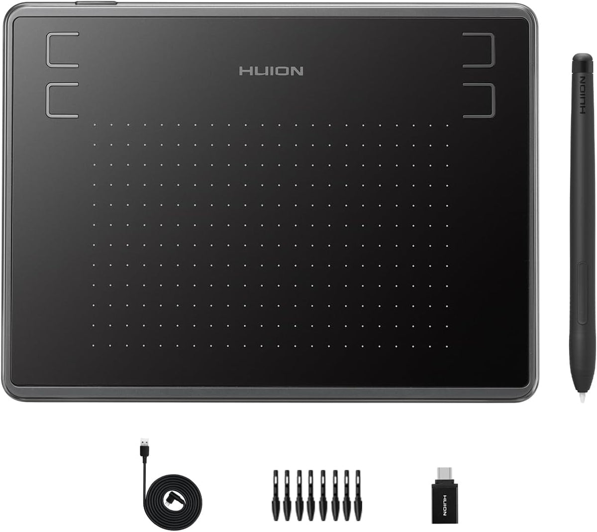 HUION Tableta de Dibujo Inspiroy H430P Tableta Gráfica con 4 Teclas...