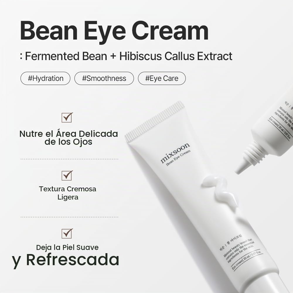 mixsoon Crema de ojos de frijoles - Nutritiva y reafirmante para oj...