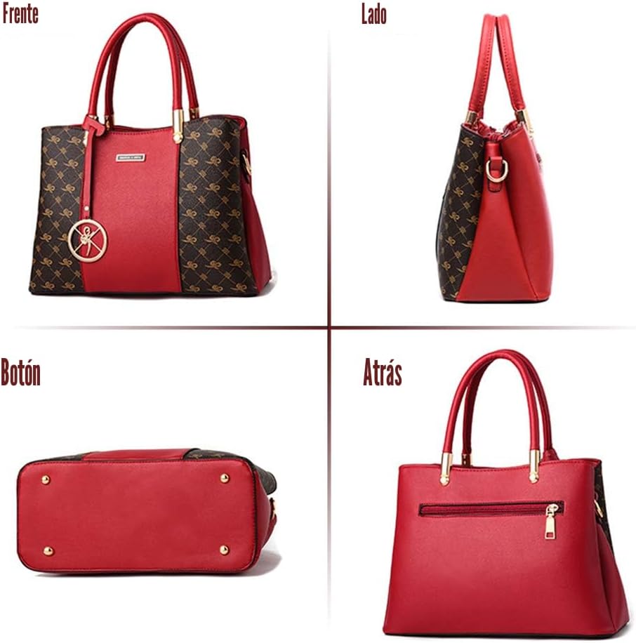 KURGOOL Bolsos y bolsos de mano para mujer, bolso de hombro con asa...
