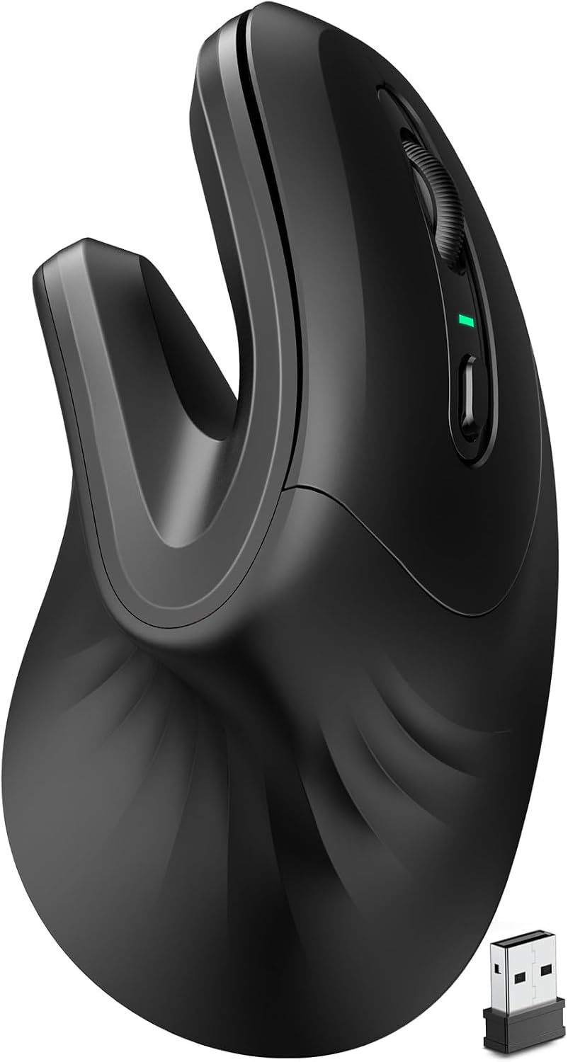 DAREU Ratón inalámbrico vertical ergonómico, mouse vertical óptico...