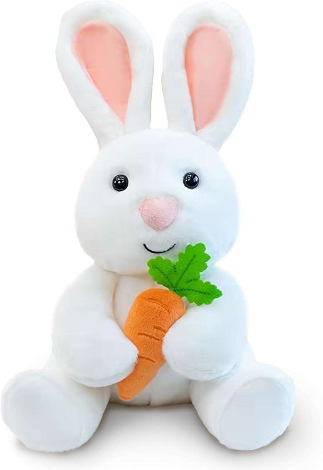 okegztoa Peluche de conejo sosteniendo zanahoria, juguete suave con...
