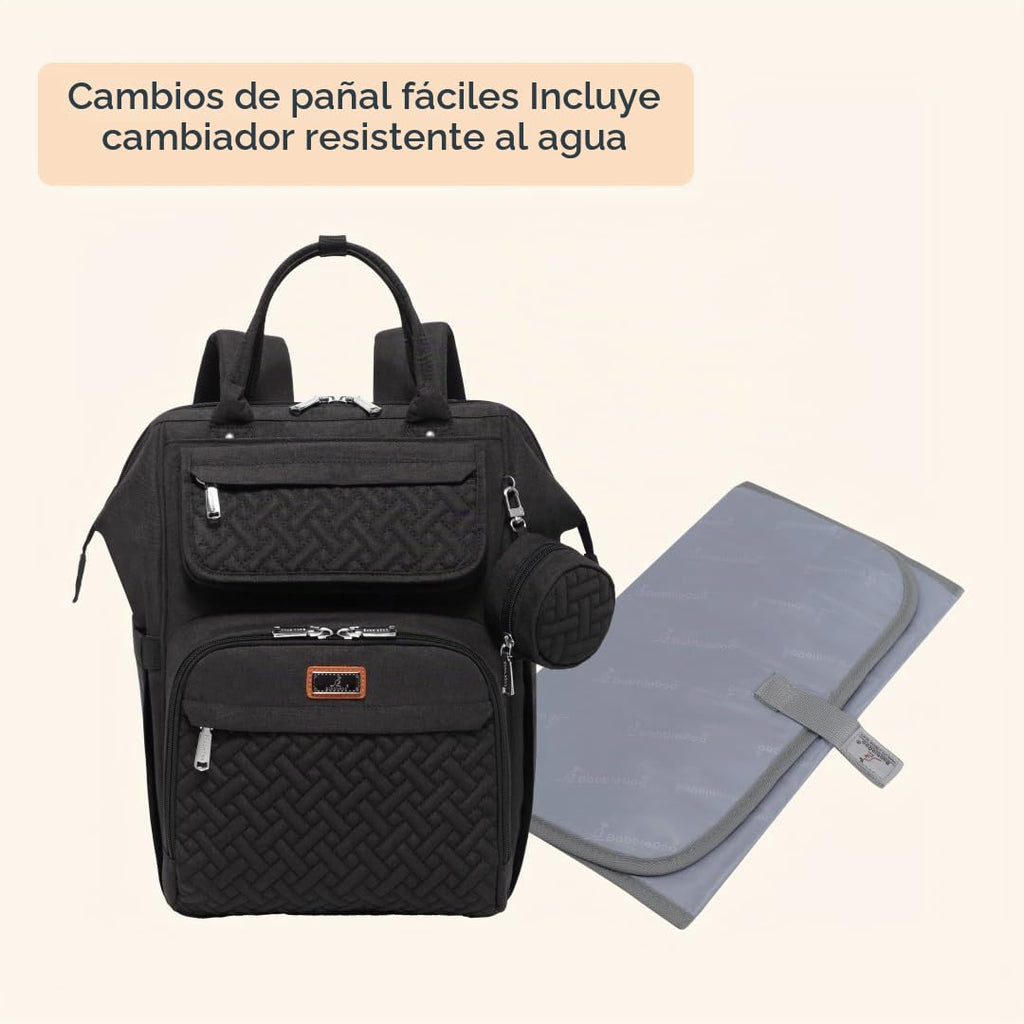 BabbleRoo - Mochila para pañales, bolsa multifuncional para cambiar...