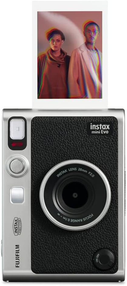 Fujifilm Cámara instantánea Instax Mini EVO, diseño compacto y port...