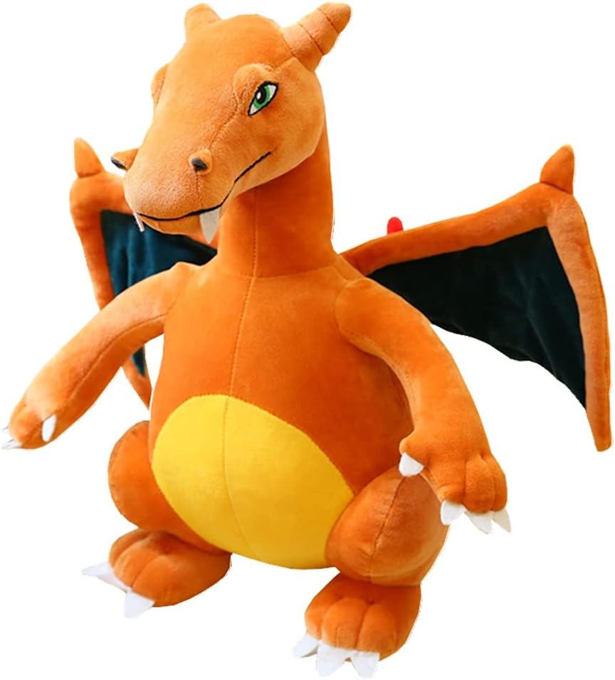 CHAOZI0 Dragón de peluche con alas malvadas, dragón que respira fue...