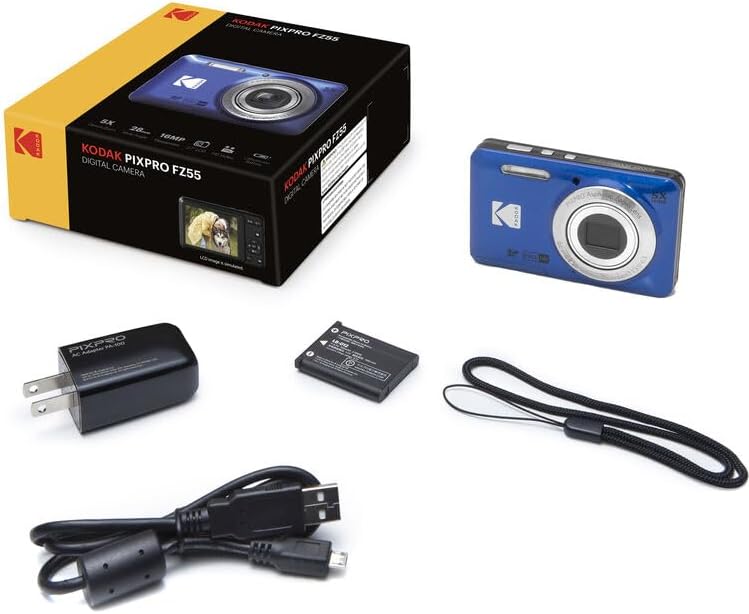 Kodak PIXPRO FZ55 - Cámara digital, punto y disparo compacto de 16...