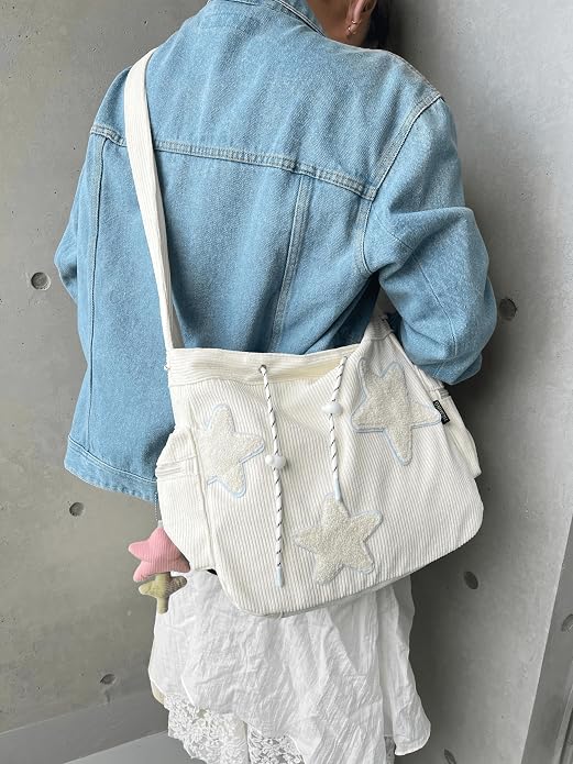 Bolso de mano con forma de estrella, diseño de mensajero estético, bolso de mano de gran capacidad, bolso de hombro casual cruzado