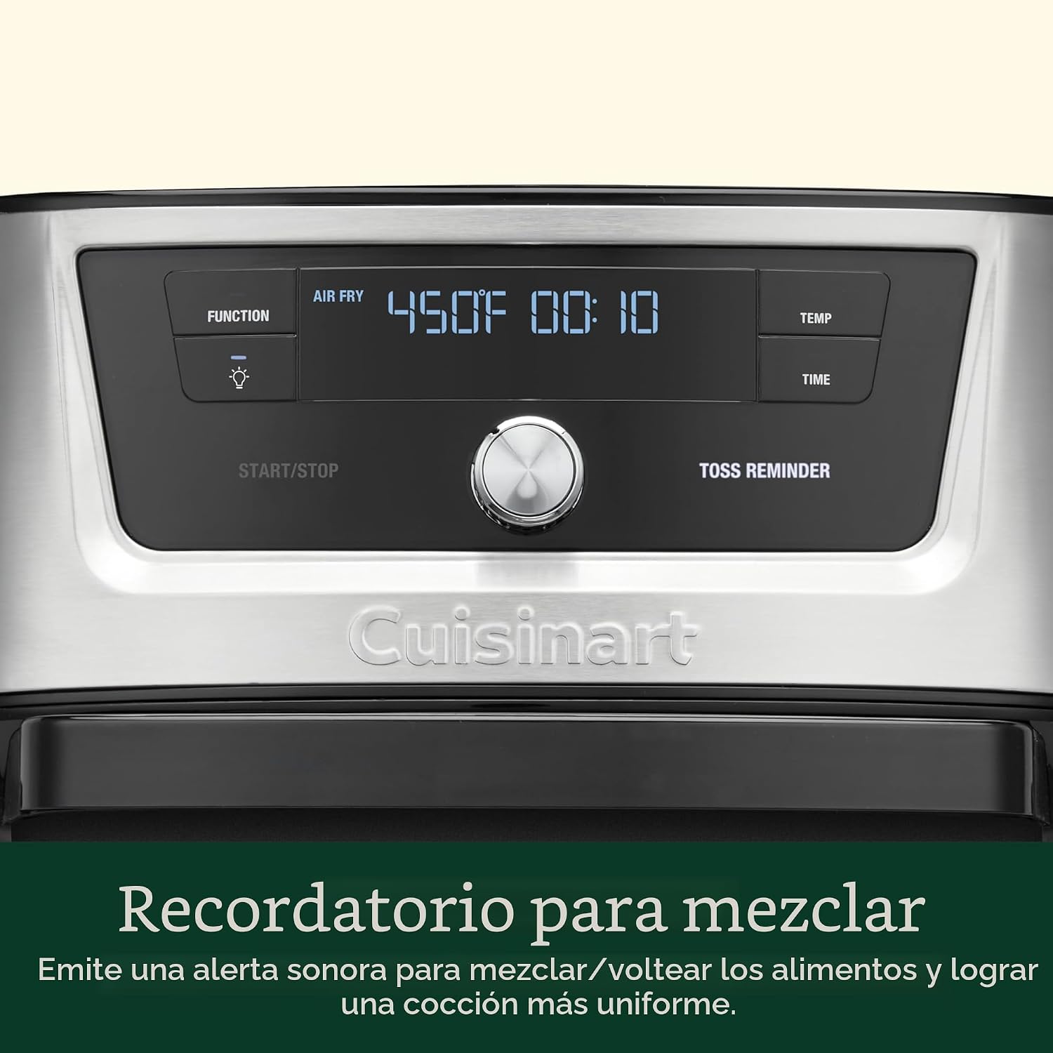 Cuisinart Freidora de Aire, Olla de Acero Inoxidable de 9 Cuartos con 6 Ajustes Preestablecidos para Asar, Hornear, Asar a la Parrilla, Freír al Aire, Deshidratar y Mantener Caliente