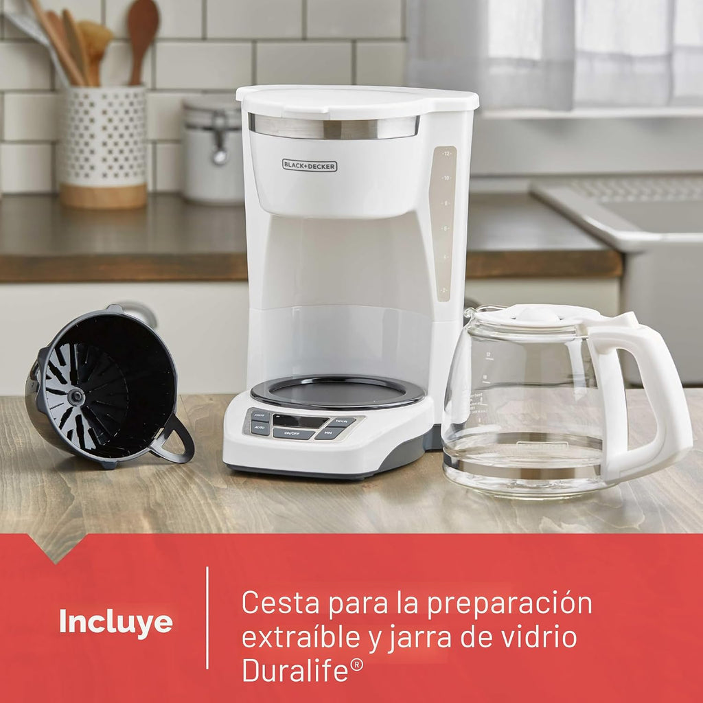 BLACK+DECKER CM1160W-1 CM1160W Cafetera programable de 12 tazas