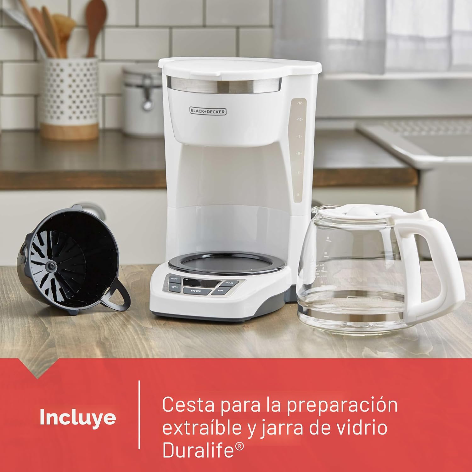 BLACK+DECKER CM1160W-1 CM1160W Cafetera programable de 12 tazas