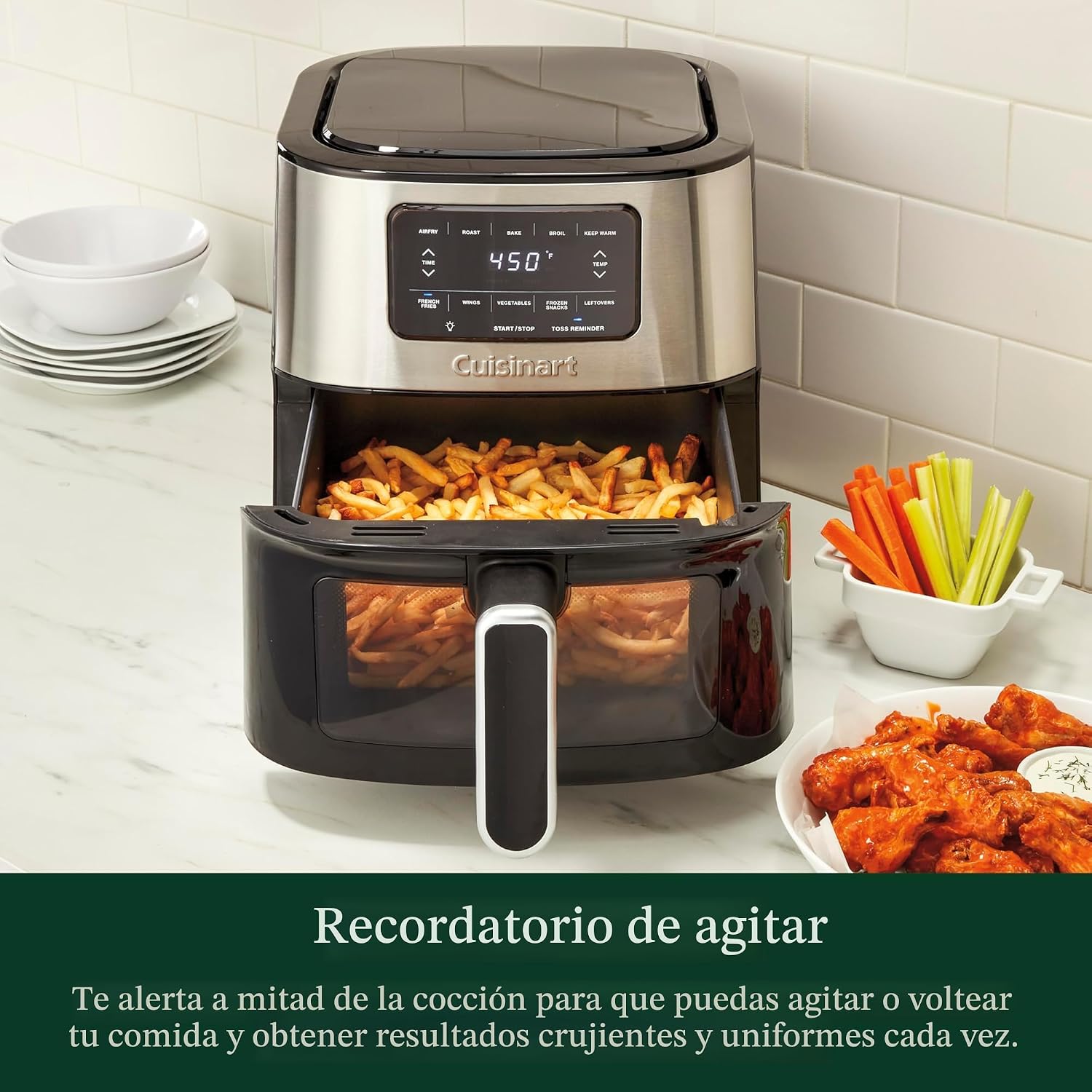 Cuisinart Freidora de aire, freidora grande de 6 cuartos de galón