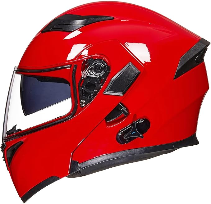 ILM talla M - Casco de motocicleta con Bluetooth, modular, abatible, de cara completa, doble visera, MP3, intercomunicador, radio FM, aprobado por el DOT, modelo 902BT/902BT PRO/902BT MAX