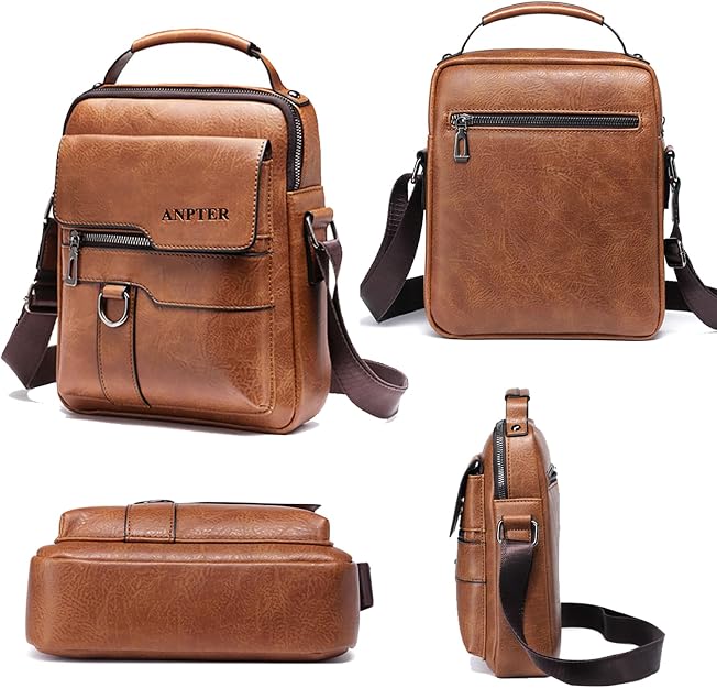 Bolsa de mensajero para hombres, bolso cruzado de hombro, cartera p...