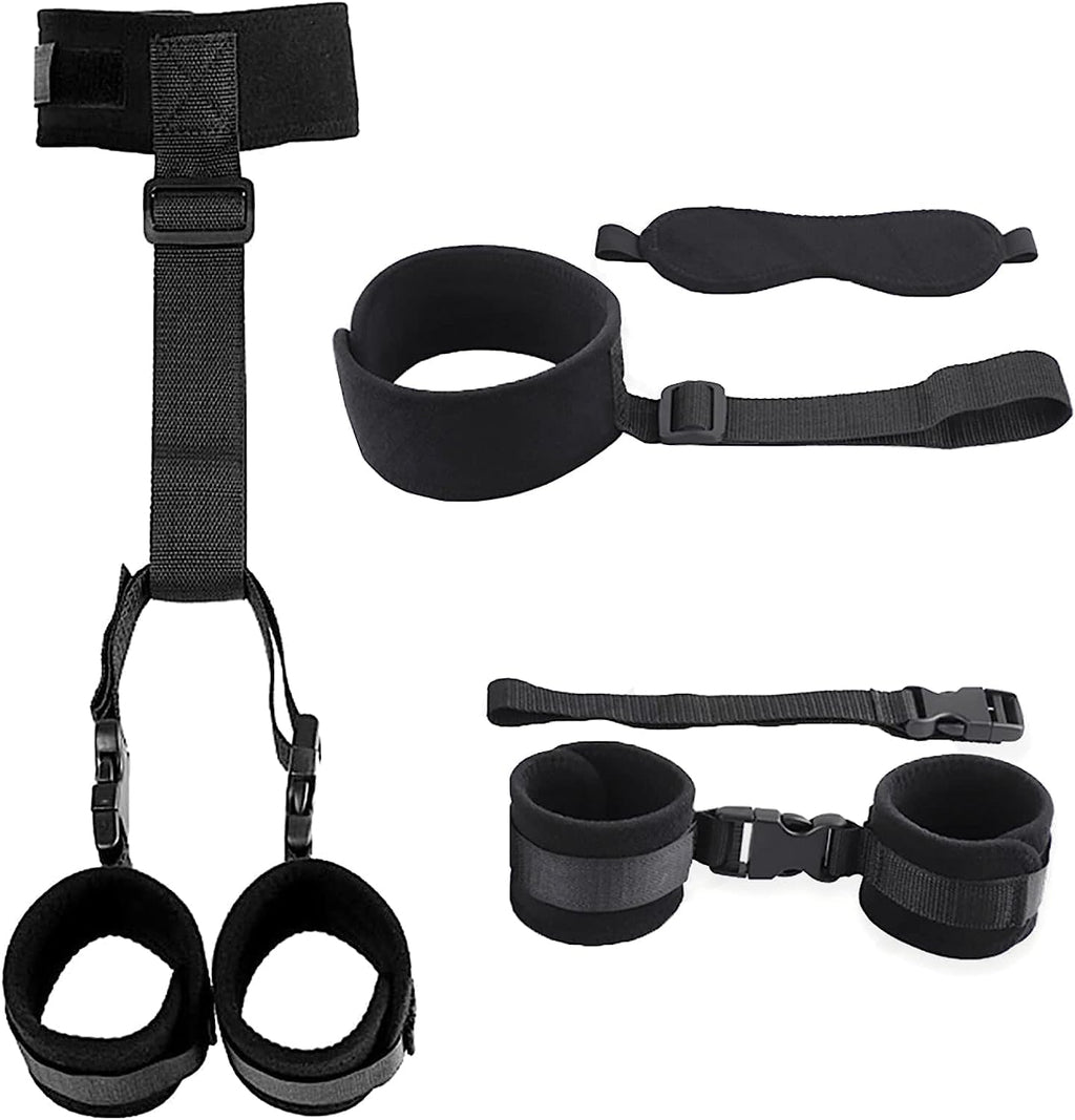 BDSM - Juego de sujetadores de cuello a muñeca, esposas detrás de l...