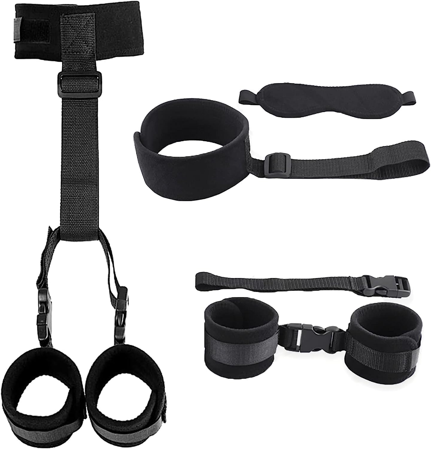 BDSM - Juego de sujetadores de cuello a muñeca, esposas detrás de l...