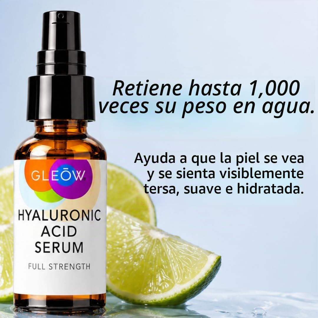 GLEOW Nuevo suero de ácido hialurónico puro 2024 para la cara, suer...