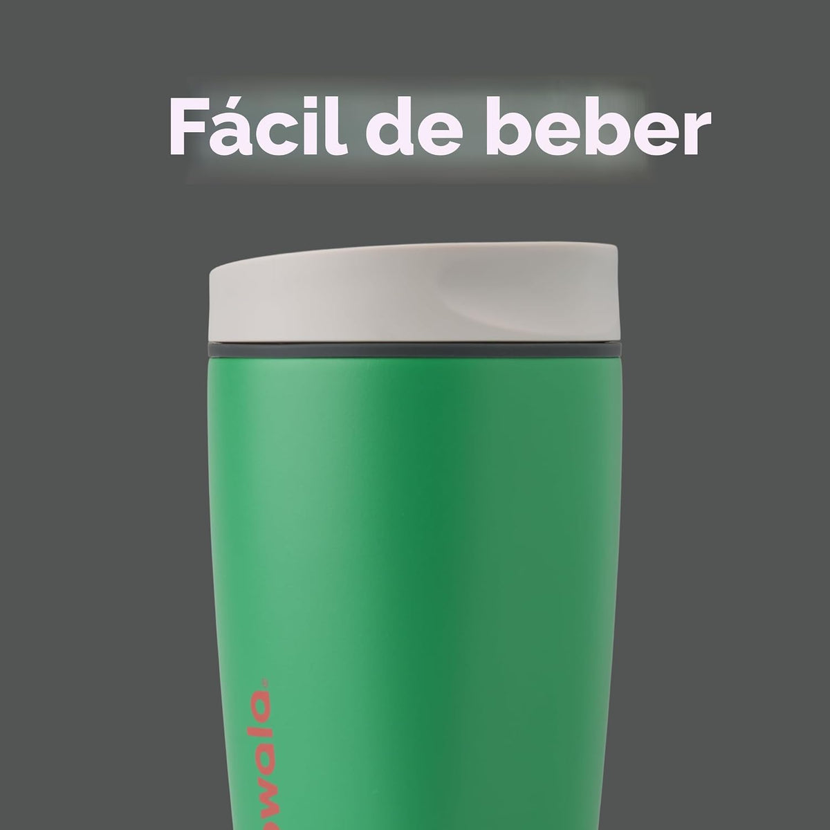 Owala SmoothSip Slider - Vaso de café de acero inoxidable con aisla...