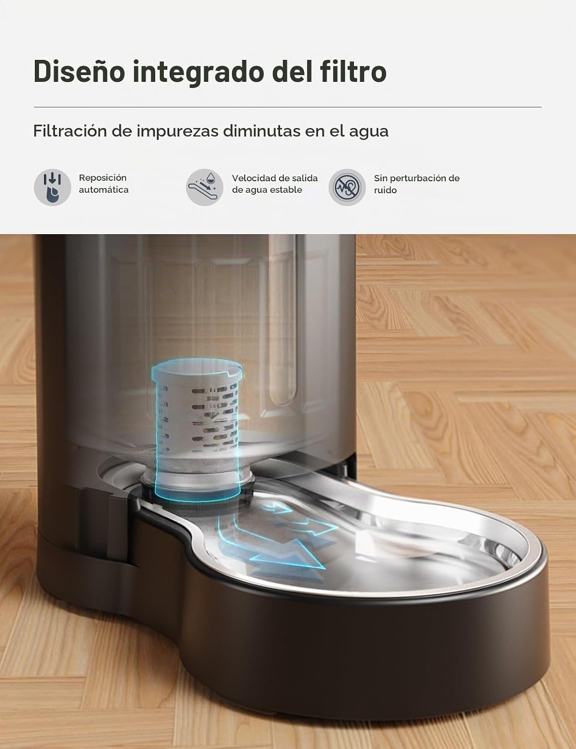 CZPET - Dispensador automático de agua de 4L con filtro para perros...