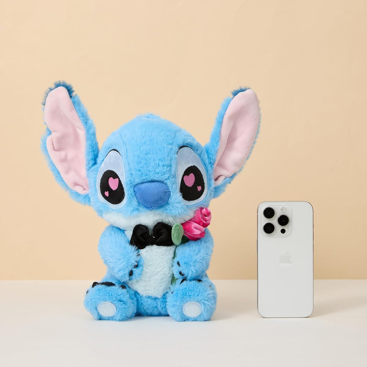 MINISO Disney Lilo & Stitch - Peluche romántico de punto sentado de...