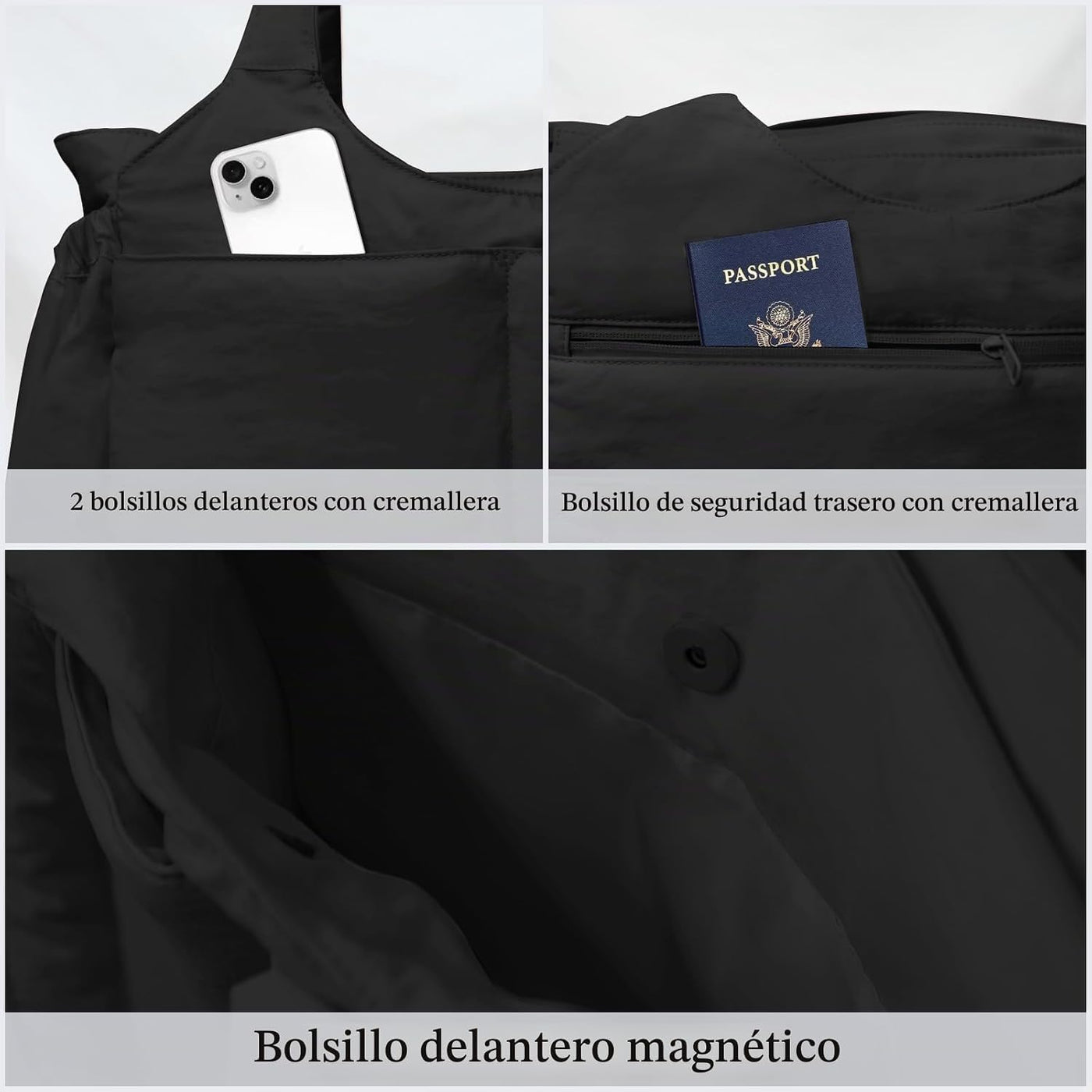 MOMINSIDE Bolsa de pañales de hospital para mujer, bolsa de bebé gr...