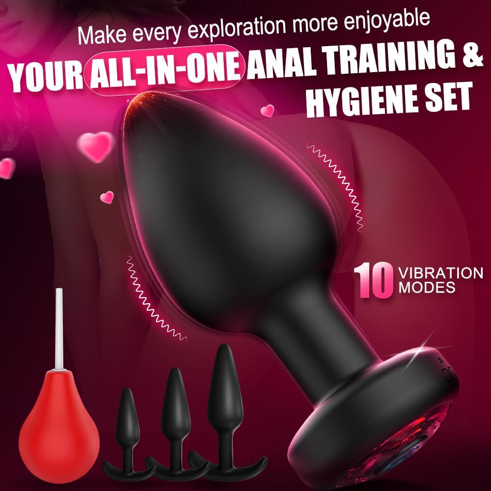 Kit de entrenamiento anal de 5 piezas, juguetes anales con 10 modos...