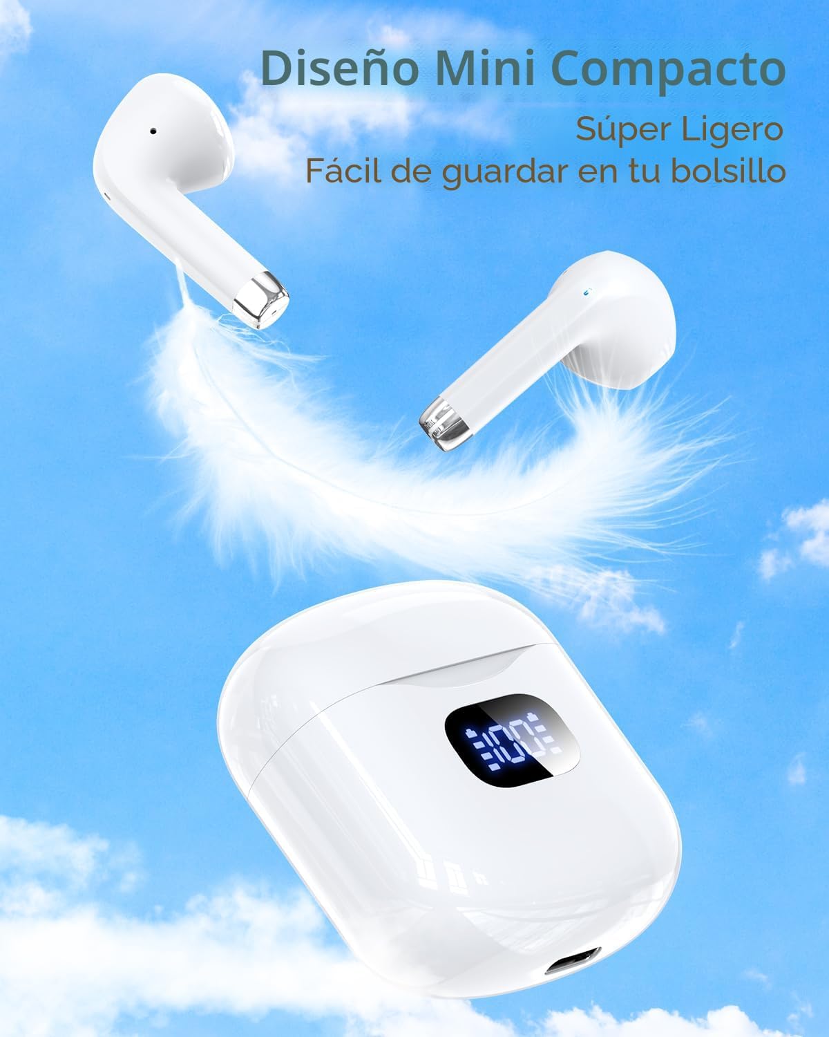Auriculares inalámbricos KTGEE con Bluetooth 5,3, reproducción de 4...