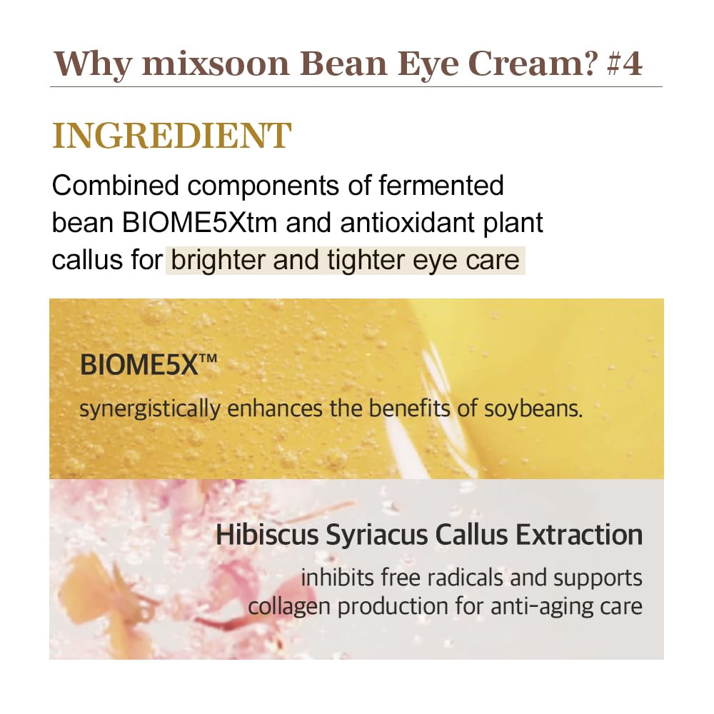 mixsoon Crema para ojos de frijoles \u2013 Nutritiva y reafirmante...