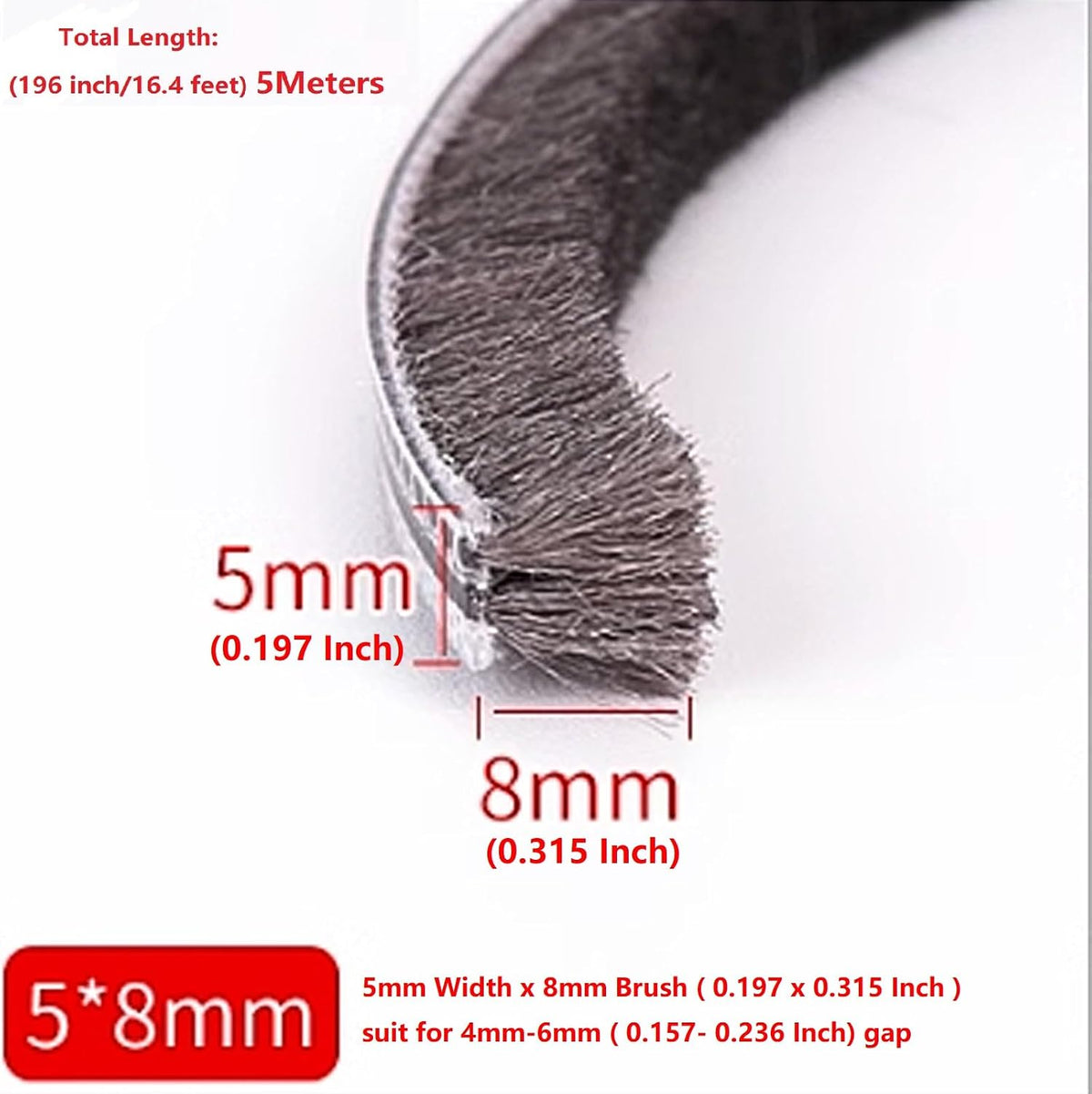 Soezy 16 pies (5m) 196 pulgadas Cinta adhesiva para ventanas de gui...