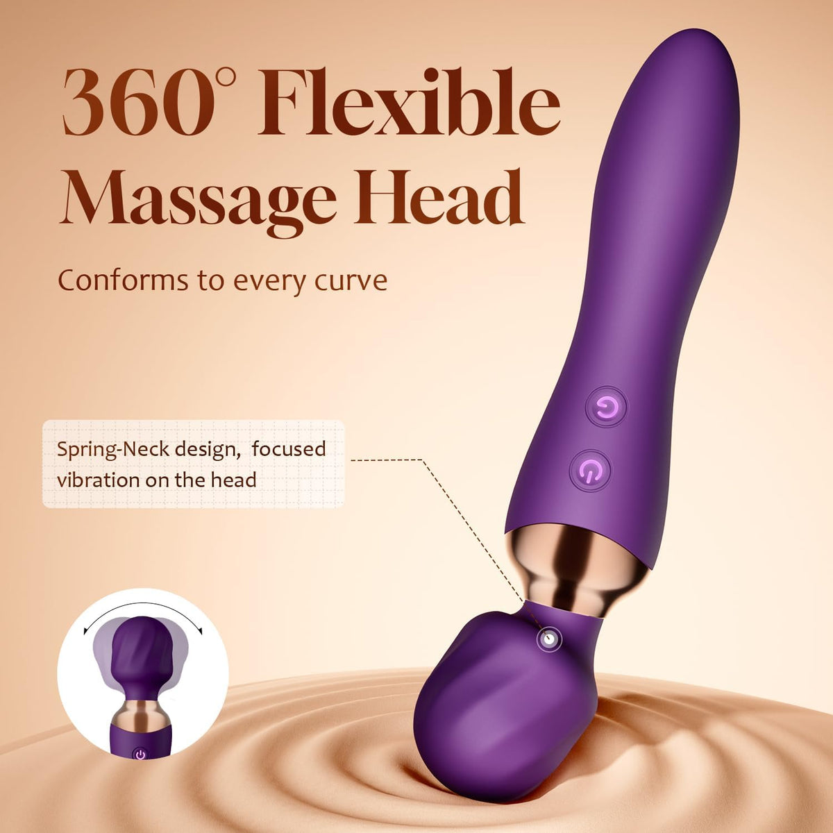 MOOLIGIRL Vibrador Varita Consolador Doble Extremo, Mujeres Adultas...