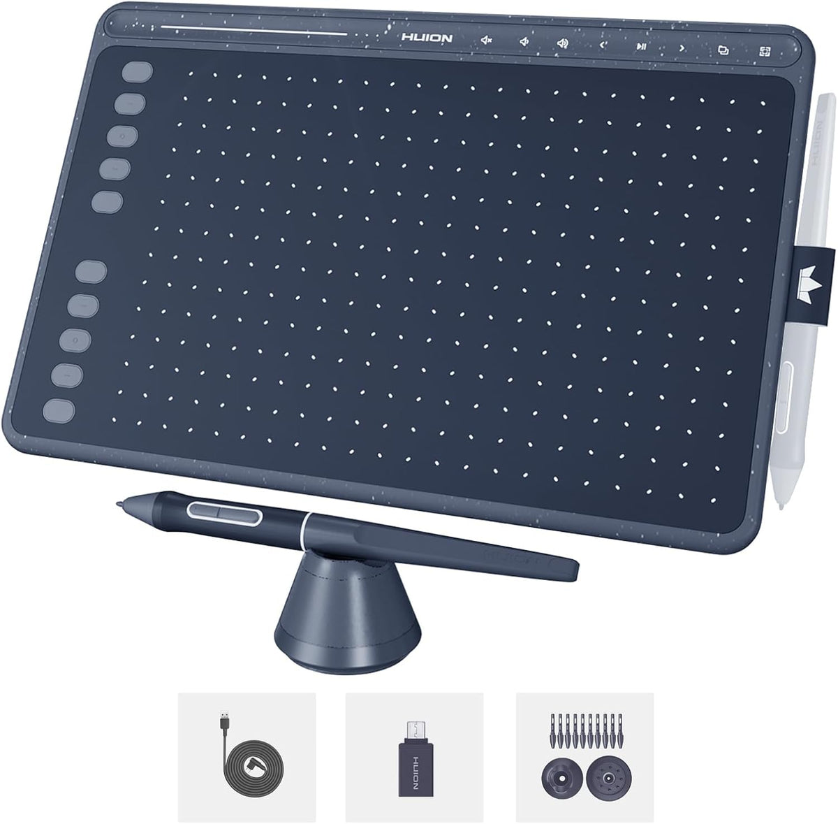 HUION HS611 Tableta de dibujo 8192 Tableta gráfica de presión con 1...
