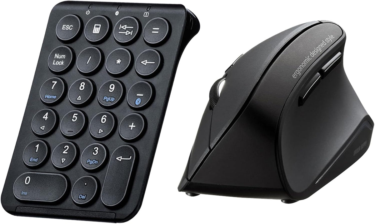 SANWA ERG11N - Ratón Ergo Bluetooth con clic silencioso + juego de...
