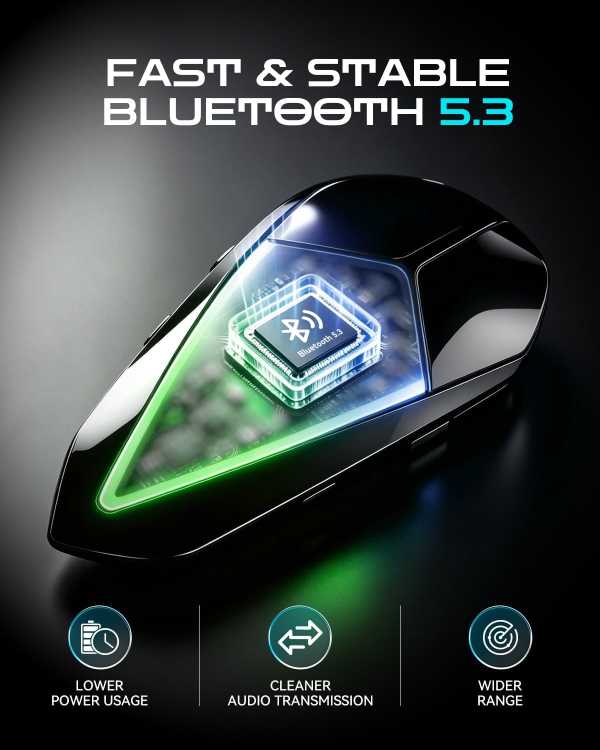 BLAISE Auriculares Bluetooth para motocicleta V1, altavoces Bluetoo...