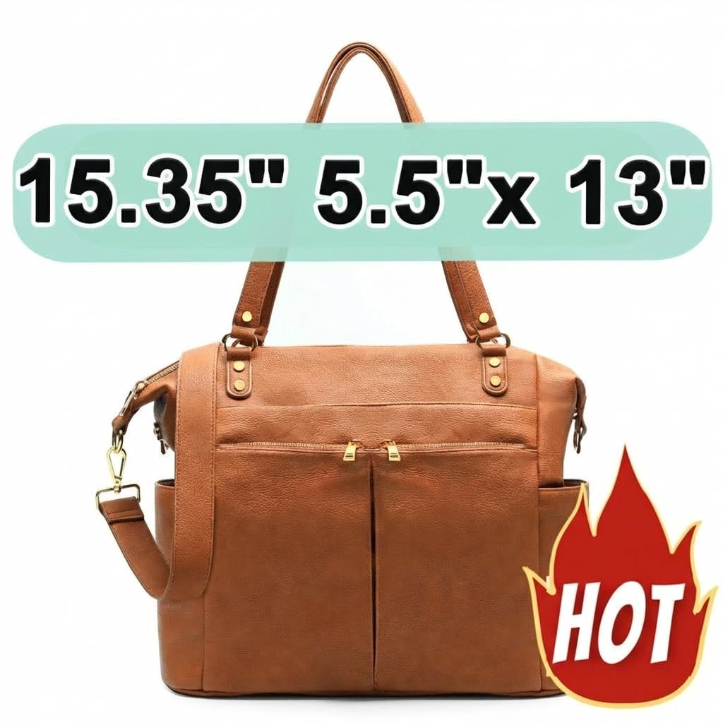 MOMINSIDE Bolsa de pañales Tote Convertible Bolsa de pañales Mochil...