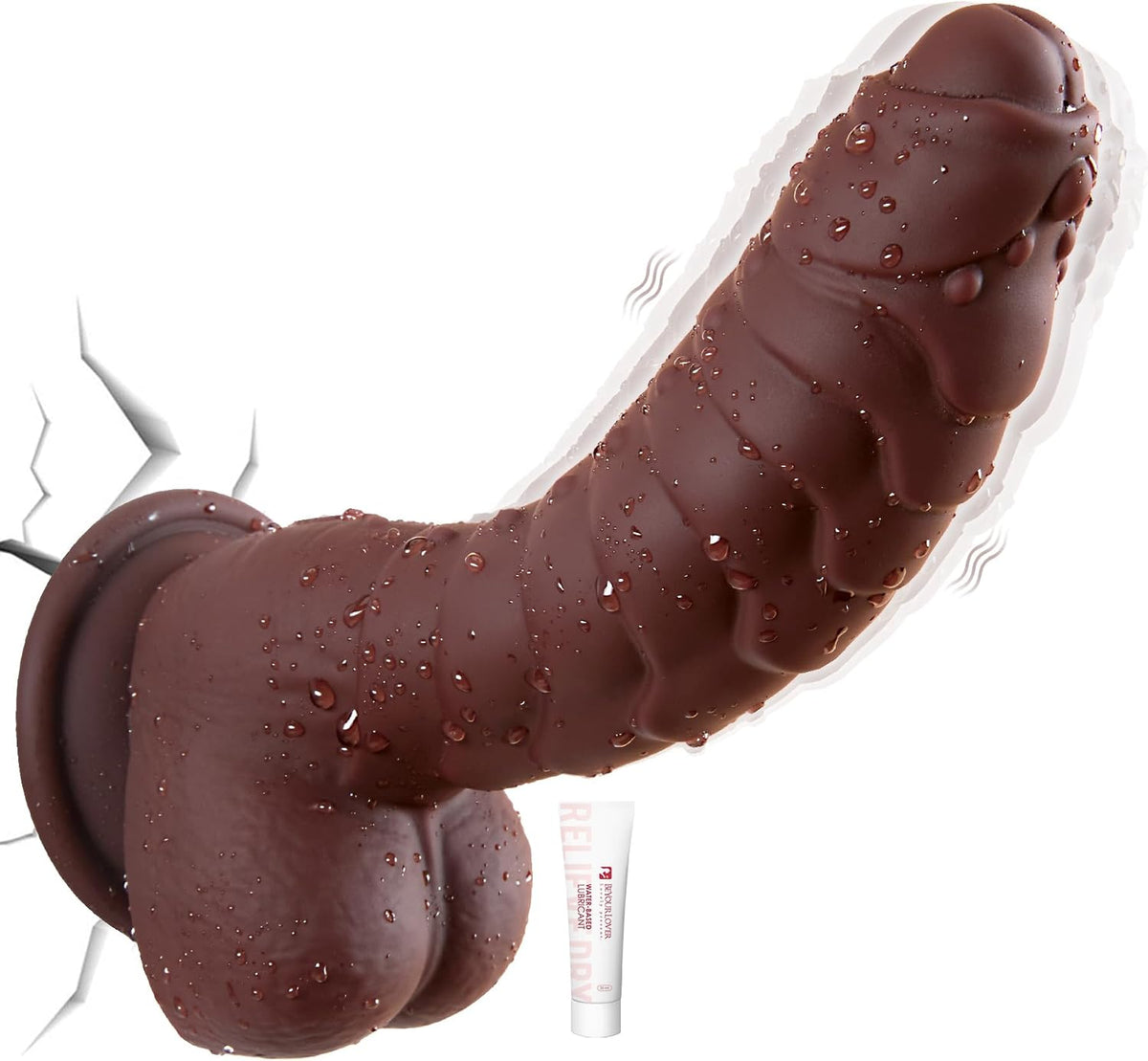 Juguetes sexuales Vibrador realista de silicona suave con ventosa f...