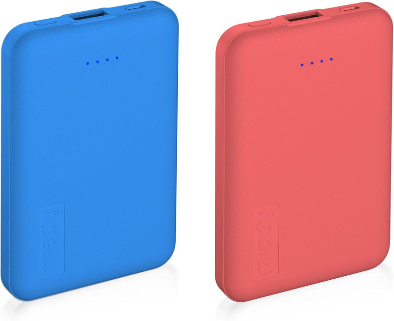 Miady - Paquete de 2 cargadores portátiles pequeños de 5000 mAh, ba...