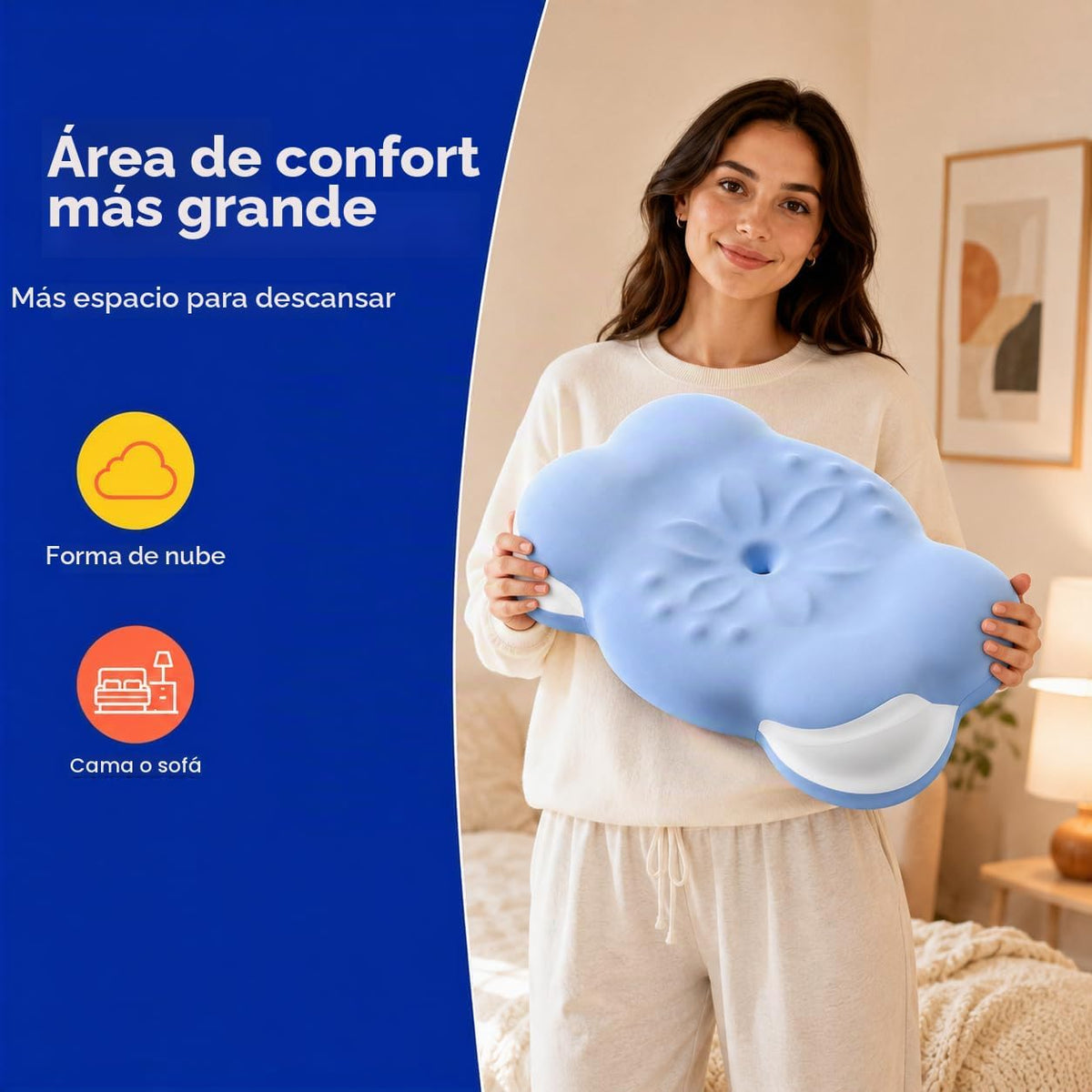DIICRIN Almohada cervical de espuma viscoelástica para personas que...