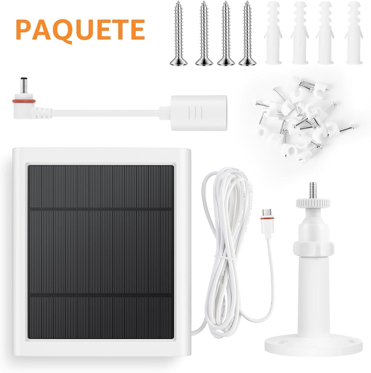 Panel Solar para Cámara Ring, Cargador Solar de 4W Compatible con R...