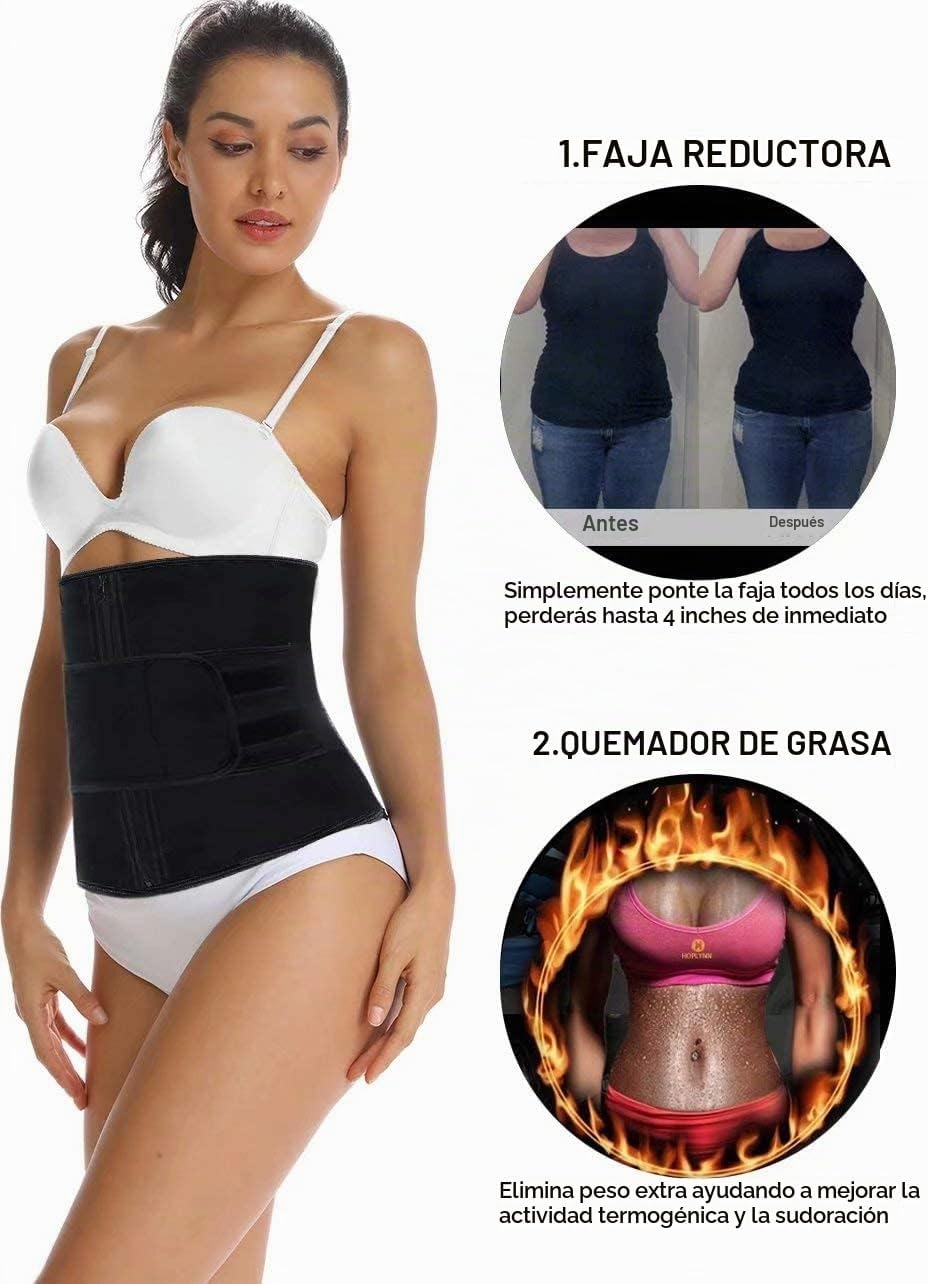 HOPLYNN Corsé de Neopreno para Entrenamiento de Cintura con Sudorac...