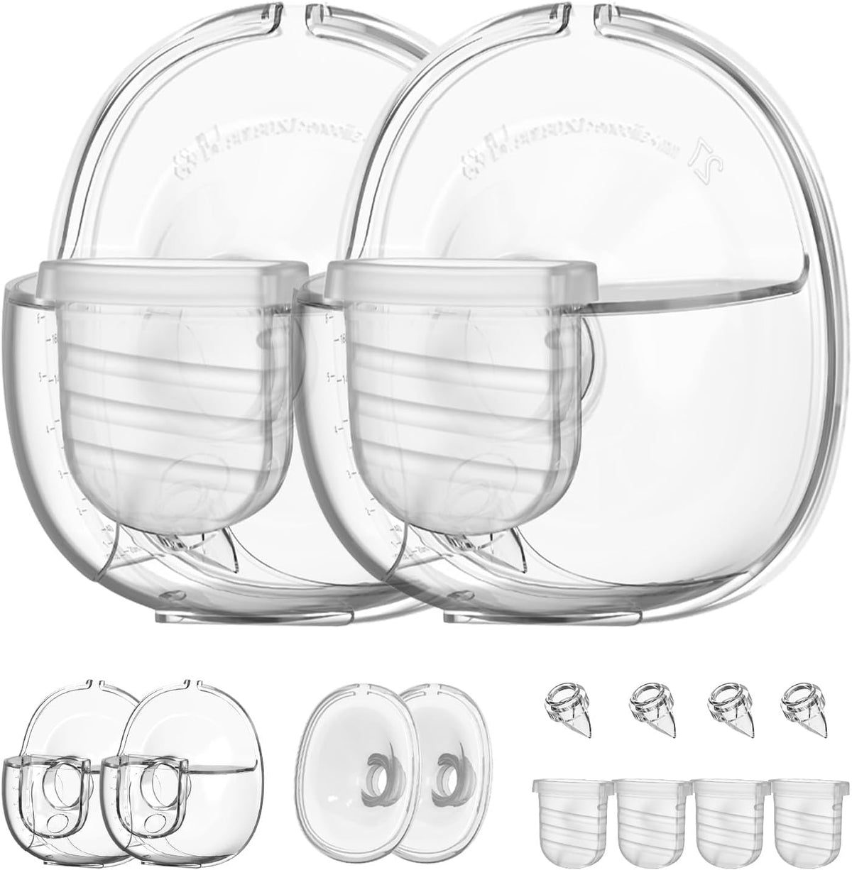Piezas de extractor de leche portátil, brida de 1.063 in, 2 juegos...